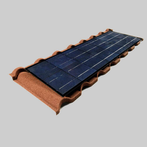 Țiglă metalică cu baterie solară pentru acoperiș Metrotile LightPower Gallo