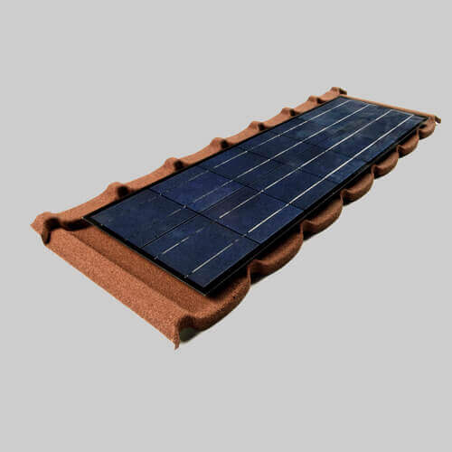 Țiglă metalică cu baterie solară pentru acoperiș Metrotile LightPower Mistral