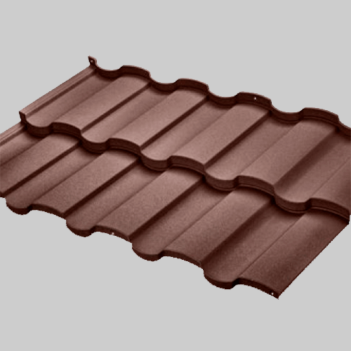 Țiglă metalică pentru acoperș BudMat Rialto brun